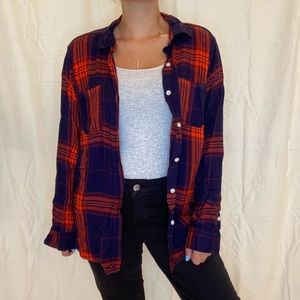 Blue & Orange Flannel